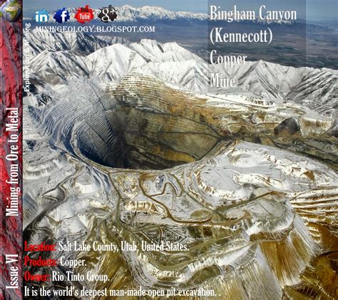 Bingham Canyon (Kennecott) Copper Mine ~ Mining Geology