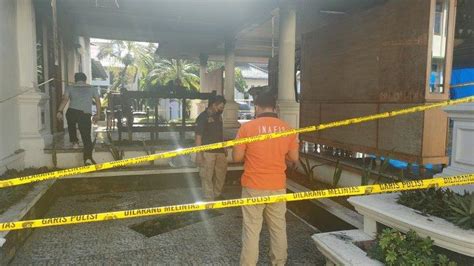 Pendopo Kota Banjar Diduga Sengajar Dibakar Inafis Polres Banjar Olah