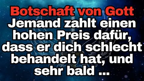 Botschaft Gottes Jemand Zahlt Einen Hohen Preis Daf R Dass Er Dich