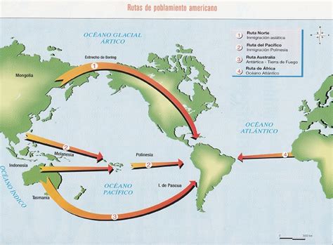 Mapa De Rutas De Poblamiento Americano Social Hizo