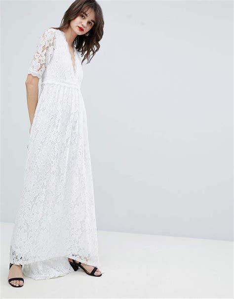 Vero Moda Lace Maxi Dress With Dip Hem Lace Maxi Dress Lace Maxi