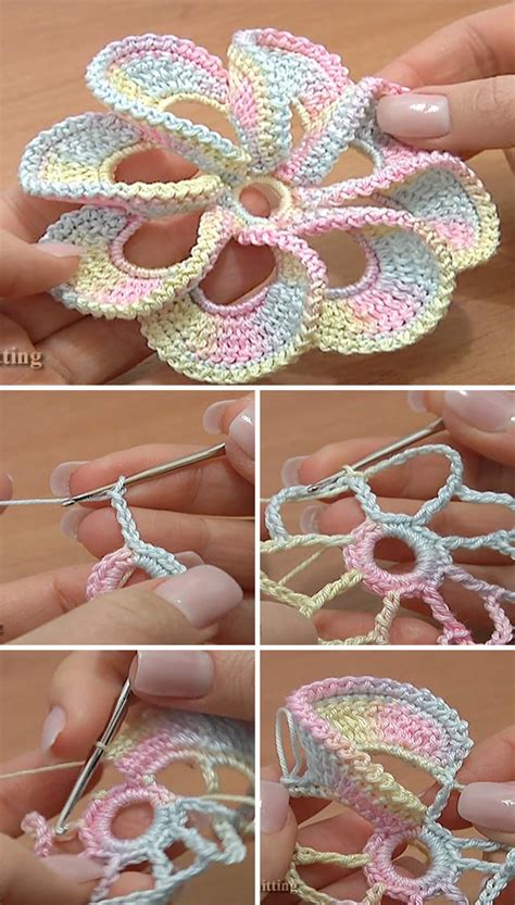 HOW TO EASILY CROCHET 3D SPIRAL FLOWER My Amazing Stuff