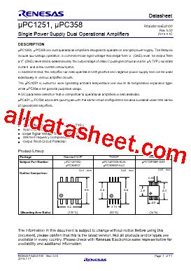 UPC1251 データシート PDF Renesas Technology Corp