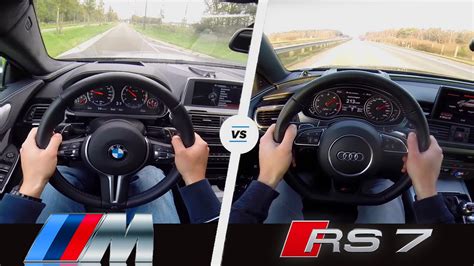 Bmw M Vs Audi Rs Acceleration Sound Pov Gran Coupe Vs Sportback