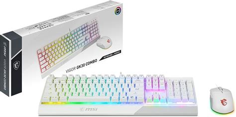 MSI Combo Teclado Y Mouse Gamer Vigor GK30 Combo White Mouse