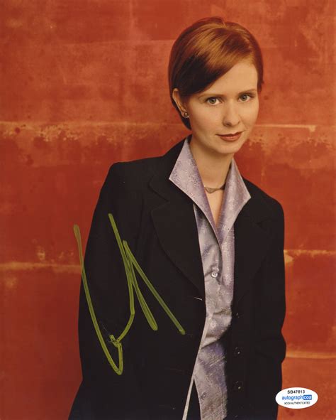 Cynthia Nixon Sex In The City Signed Autograph 8x10 Photo Acoa Outlaw Hobbies Authentic Autographs