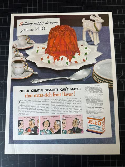 Vintage 1930s Jello Print Ad Etsy