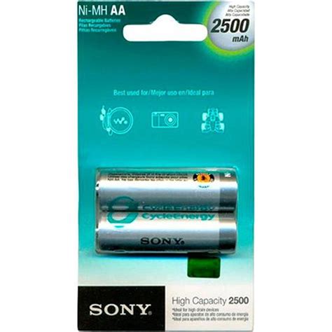 PILHA RECARREGAVEL AA 2 UNIDADES 2500MAH SONY NH AA B2GN Millenium