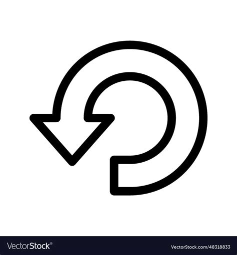 undo icon royalty  vector image vectorstock
