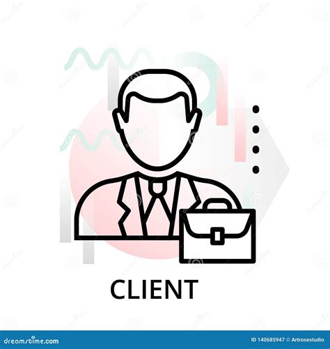 Client Icon on Abstract Background Stock Vector - Illustration of basic ...