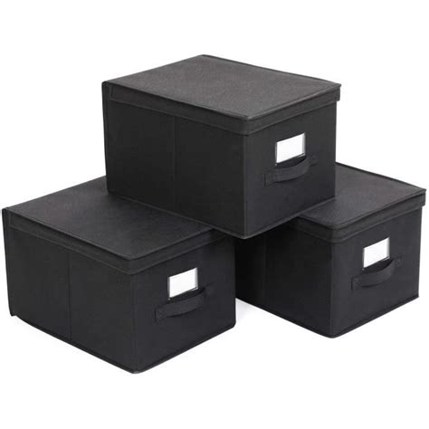 Songmics Lot De 3 Boîtes De Rangement Pliables Avec Couvercles Cubes