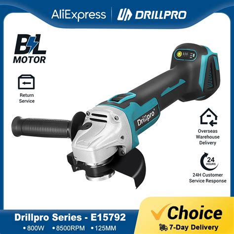 Drillpro 125mm Brushless Angle Grinder 18V 10000RPM 4 Speed Cordless