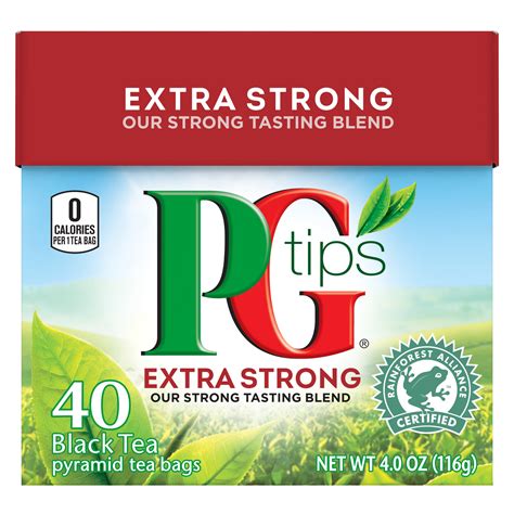 Pg Tips Premium Extra Strong Black Tea Englands 1 Tea Tea Bags 40