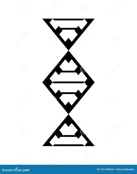 Abstract Dna Strand Symbol Isolated On White Background Vector