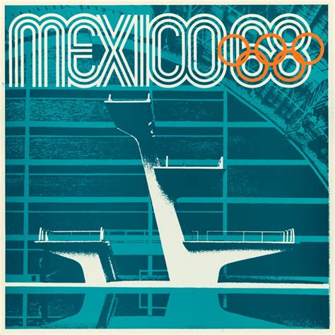 Mexico City 1968 Olympics Swimming Pool Poster | The Art Institute of Chicago