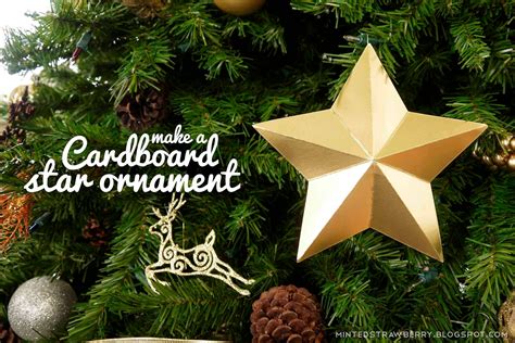 DIY: Cardboard Star Ornaments - Minted Strawberry