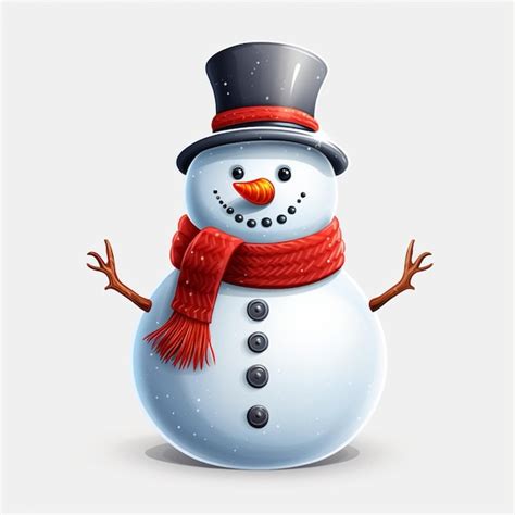 Boneco De Neve Png Fundo Branco Foto Premium