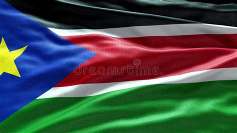 K Render South Sudan Flag Video Waving In Wind South Sudan Flag Wave