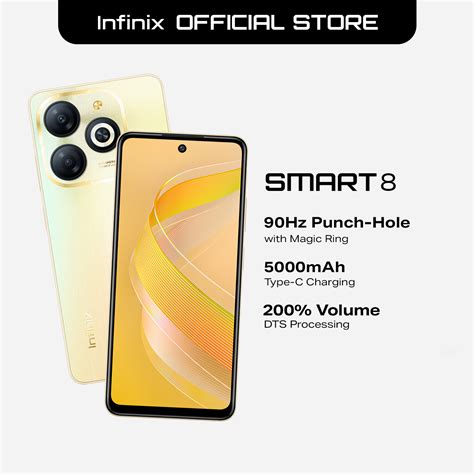 Infinix Smart 8 Up To 7gb 3gb 64gb 90hz Punch Hole Display 5000