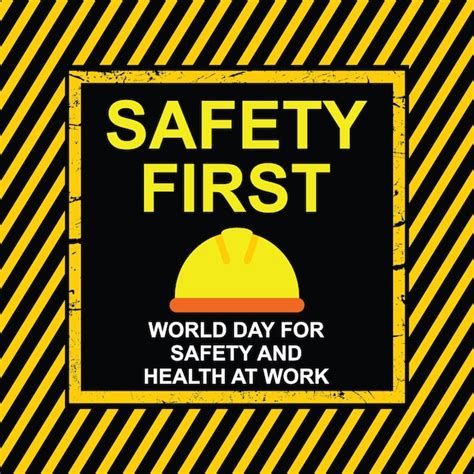 Premium Vector World Day For Safety And Health At Work Poster And Banner