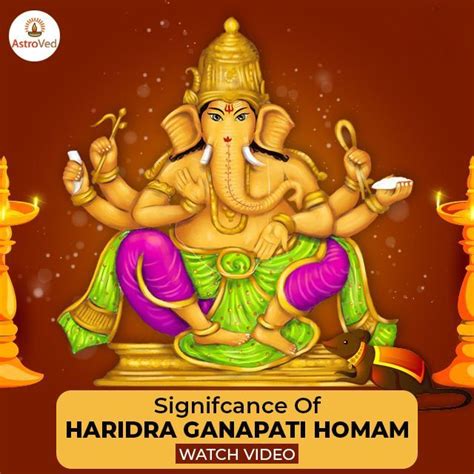 Haridra Ganapati Ganapathi Homam Ganesha Devotions