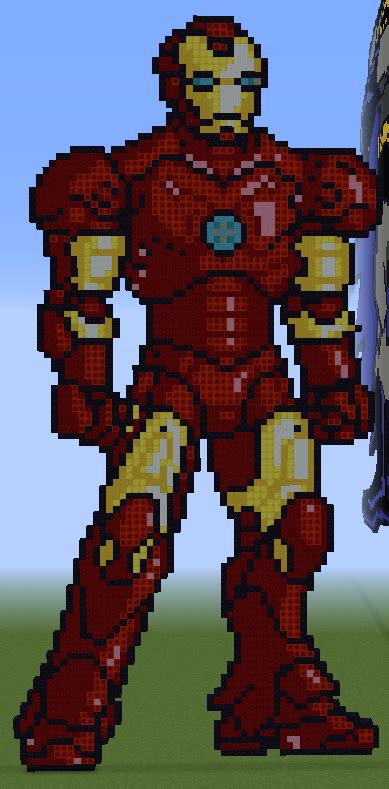 Iron Man Pixel Art Minecraft