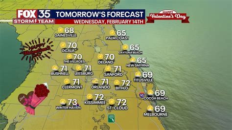 Orlando Weather Valentines Day Will Be Pleasant Across Central Florida After Cold Start Fox