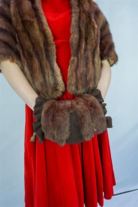 Vintage Fur Winter Muff Gem