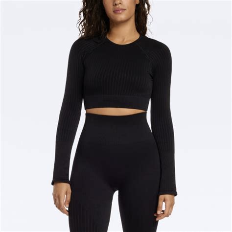 Straight Shooter Ls Crop Top Black Performance Sports Prozis