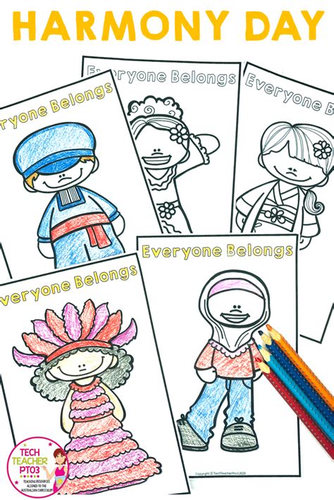 Harmony Day Activities Colouring Pages Harmony Day Harmony Day