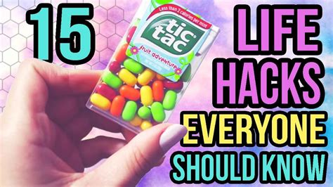 15 LIFE HACKS EVERYONE SHOULD KNOW YouTube