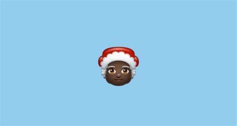 Weihnachtsfrau Dunkle Hautfarbe Emoji On WhatsApp 2 20 198 15