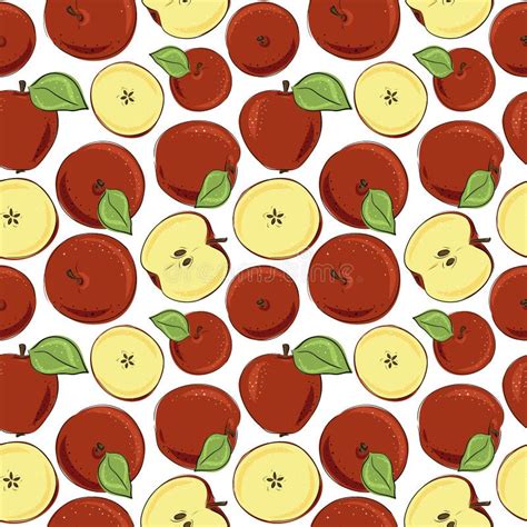 Vector Apples Hand Drawn Set Sketch Vector Food Illustration Vintage