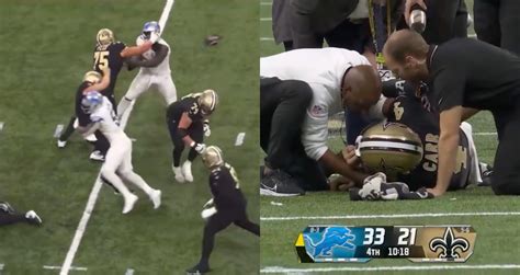 Saints Qb Derek Carr Carted Off The Field After Being Brutally Slammed