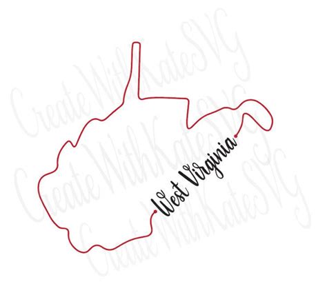 West Virginia State Outline SVG, WV Outline - Etsy