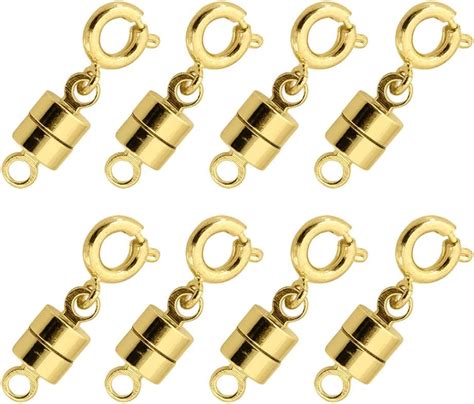 Dnhcll 10pcs 8mm Jewelry Magnetic Clasps Round Magnetic Clasps For Bracelet Necklace