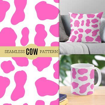 Pink Cow Seamless Pattern By Creative Teacher Zone TPT