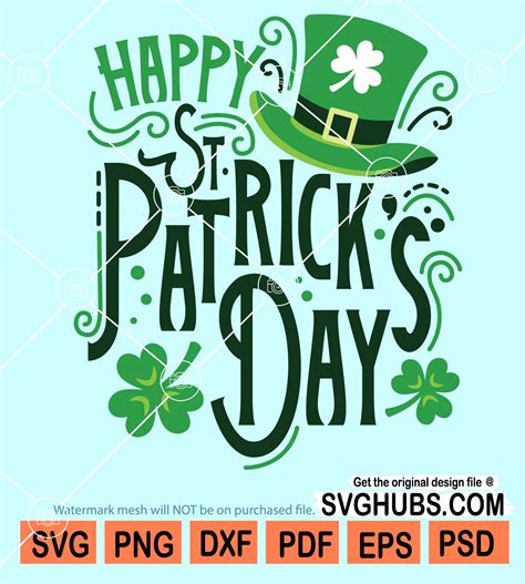 Happy St Patricks Day Leprechaun Hat Svg Leprechaun Hat Svg St