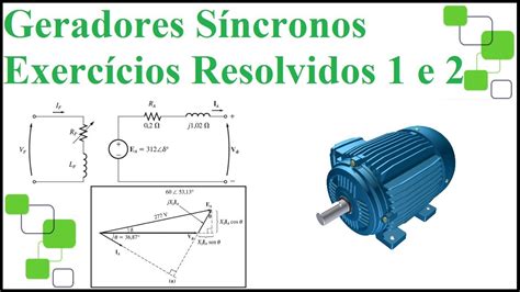 Geradores Síncronos Exercícios 1 e 2 YouTube