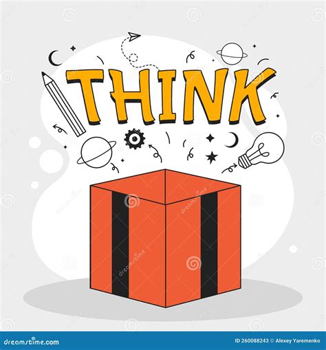 Think Outside Box Stock Vector Illustration Of Icon