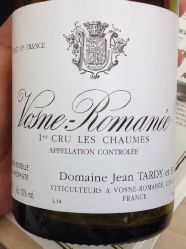 Jean Tardy Fils Vosne Romanée 1er Cru Les Chaumes Vivino US