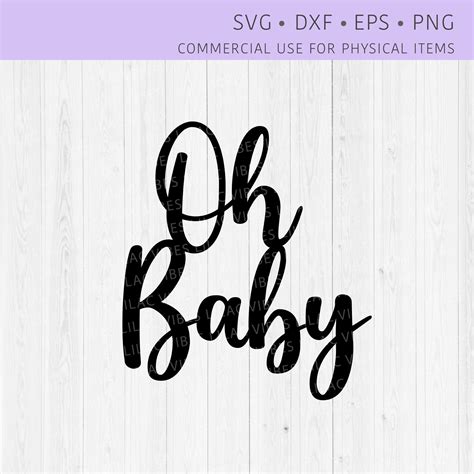 Oh Baby Svg Cake Topper Svg Baby Shower Svg Png Dxf Oh Etsy Singapore