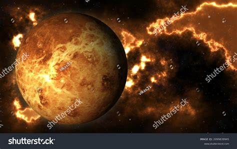 Venus Surface Venus Degree Rotation Stock Illustration