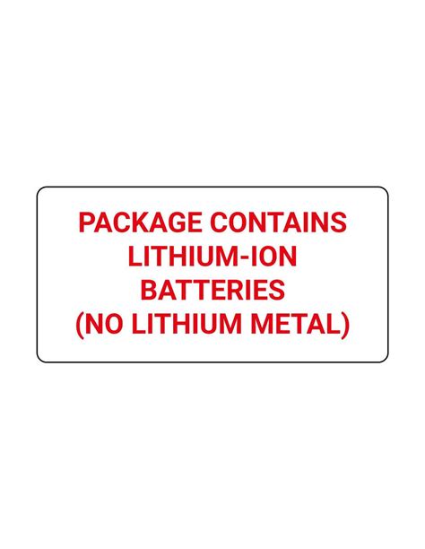 Package Contains Lithium Ion Batteries Sticker