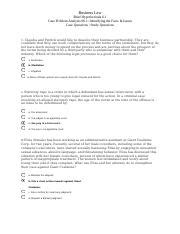 Business Law Brief Hypotheticals 6 1 Docx Business Law Brief