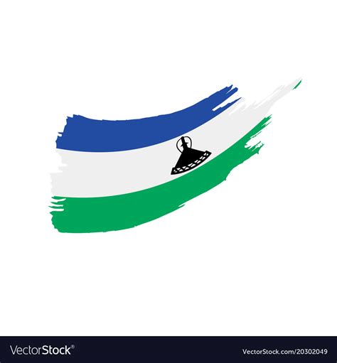 Lesotho flag Royalty Free Vector Image - VectorStock