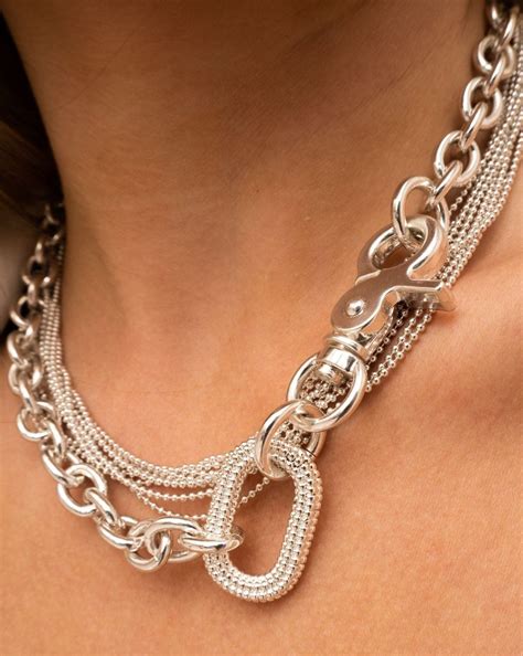 Isla Statement Necklace Silver Os Silver Silver Necklace Statement Chunky Silver