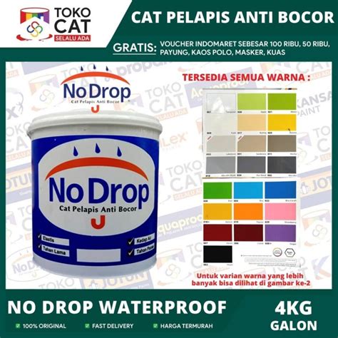 Jual Cat Pelapis Anti Bocor No Drop Warna Standar Ukuran 4 Kg Galon