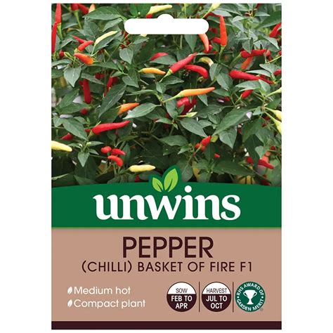 Unwins Pepper Chilli Basket Of Fire F Seeds