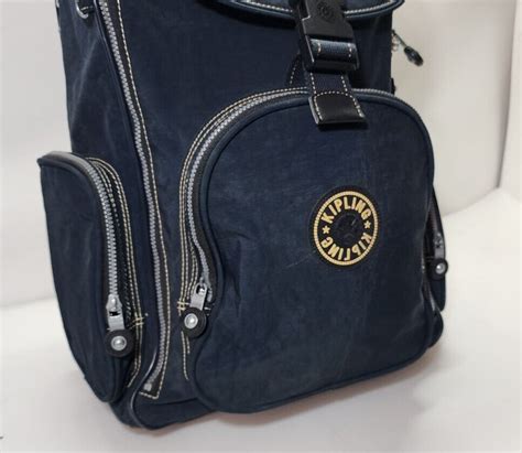 Kipling Alcatraz Grey Blue Rolling Wheeled Backpack Ebay